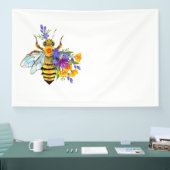 Blumenbiene mit Wildpflanzen Banner (Messe)