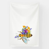 Blumenbiene mit Wildpflanzen Banner (Vertikal)
