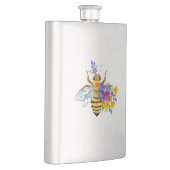 Blumenbiene mit Wildpflanzen Flachmann (Rechts)