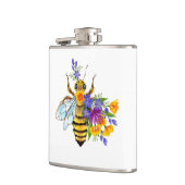 Blumenbiene mit Wildpflanzen Flachmann (Links)