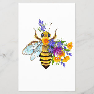 Blumenbiene mit Wildpflanzen Flyer