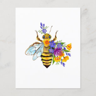 Blumenbiene mit Wildpflanzen Flyer