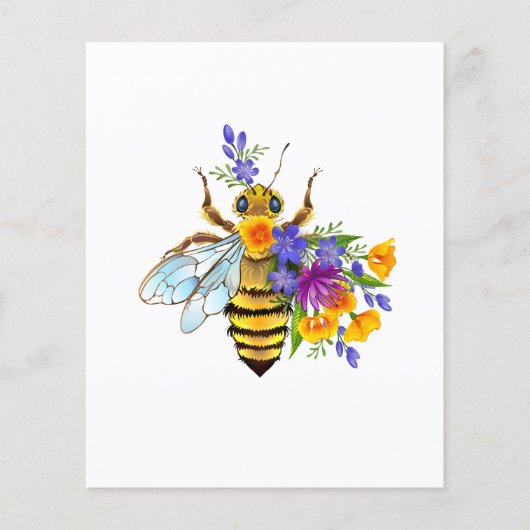 Blumenbiene mit Wildpflanzen Flyer (Vorne)