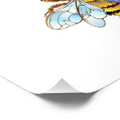 Blumenbiene mit Wildpflanzen Fotodruck (Ecke)