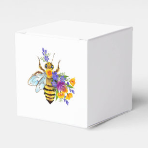 Blumenbiene mit Wildpflanzen Geschenkschachtel