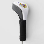 Blumenbiene mit Wildpflanzen Golf Headcover (angewinkelt)