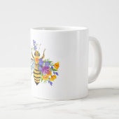 Blumenbiene mit Wildpflanzen Jumbo-Tasse (Vorderseite Rechts)