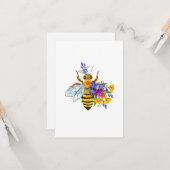 Blumenbiene mit Wildpflanzen Karte (Vorderseite/Rückseite Beispiel)