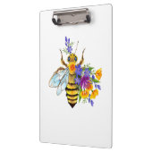 Blumenbiene mit Wildpflanzen Klemmbrett (Links)