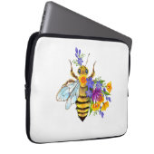 Blumenbiene mit Wildpflanzen Laptopschutzhülle (Vorne Rechts)