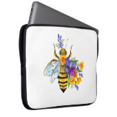 Blumenbiene mit Wildpflanzen Laptopschutzhülle (Vorne Rechts)