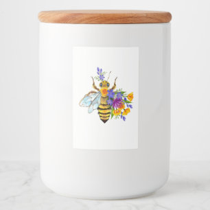 Blumenbiene mit Wildpflanzen Lebensmitteletikett