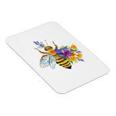 Blumenbiene mit Wildpflanzen Magnet (Rechte Seite)