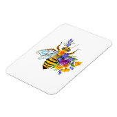 Blumenbiene mit Wildpflanzen Magnet (Linke Seite)