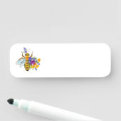 Blumenbiene mit Wildpflanzen Namensschild (Beispiel)