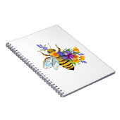Blumenbiene mit Wildpflanzen Notizblock (Rechte Seite)