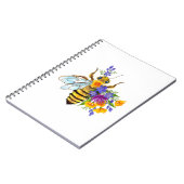 Blumenbiene mit Wildpflanzen Notizblock (Linke Seite)