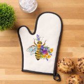 Blumenbiene mit Wildpflanzen Ofenhandschuh (Oben unten)