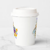 Blumenbiene mit Wildpflanzen Pappbecher (Links)