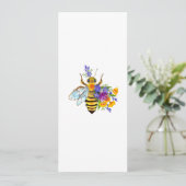 Blumenbiene mit Wildpflanzen Save The Date (Stehend Vorderseite)