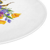 Blumenbiene mit Wildpflanzen Schneidebrett (Ecke)