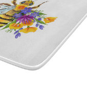 Blumenbiene mit Wildpflanzen Schneidebrett (Ecke)