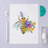Blumenbiene mit Wildpflanzen Seidenpapier (Handwerk)