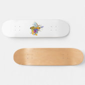 Blumenbiene mit Wildpflanzen Skateboard (Horizontal)
