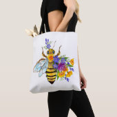 Blumenbiene mit Wildpflanzen Tasche (Von Nahem)