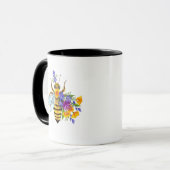 Blumenbiene mit Wildpflanzen Tasse (Vorderseite Links)