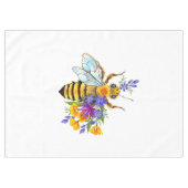Blumenbiene mit Wildpflanzen Tischdecke (Vorderseite (Horizontal))