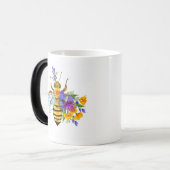 Blumenbiene mit Wildpflanzen Verwandlungstasse (Vorderseite Links)