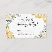 Blumenbiene, wie groß ist Mama's Bauchschutzkarte Begleitkarte (Vorderseite)