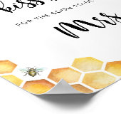 Blumenbiene wie viele Küsse Brautparty Spiel Poster (Ecke)