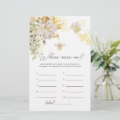 Blumenbiene Wo waren wir Brautparty (Stehend Vorderseite)