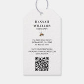 Blumenbienenstock Wasserfarbener Bienenhalter Qr-C Geschenkanhänger (Rückseite)
