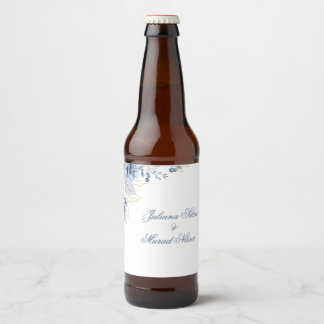 Blumenbierflaschenetiketten für Hochzeit & Veranst Bierflaschenetikett