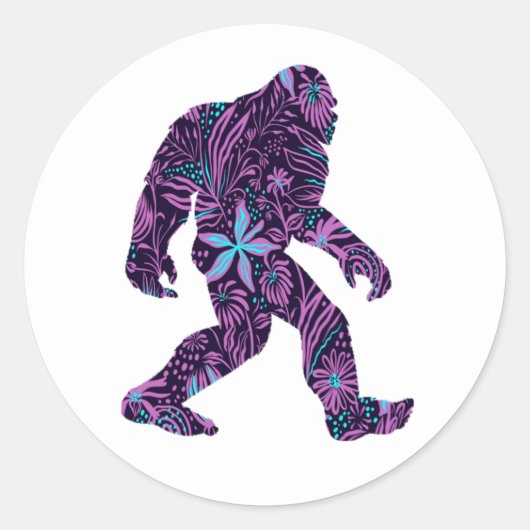 BLUMENBIGFOOT RUNDER AUFKLEBER (Vorderseite)