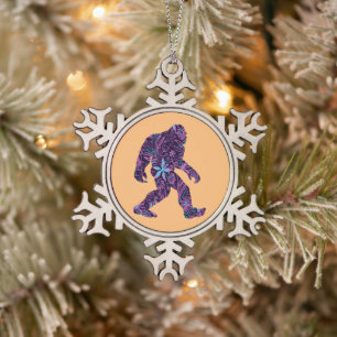 BLUMENBIGFOOT SCHNEEFLOCKEN Zinn-Ornament