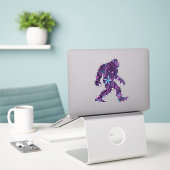 BLUMENBIGFOOT-STICKER AUFKLEBER (Laptop auf Schreibtisch)