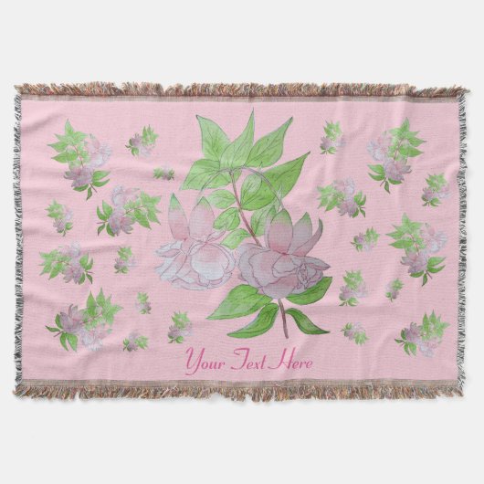 Blumenbild der Bündel der hübschen rosa Blumen Decke (Vorderseite)