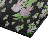 Blumenbild hübscher rosa Blume Schneidebrett (Ecke)