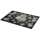 Blumenbild hübscher rosa Blume Schneidebrett (Ecke)