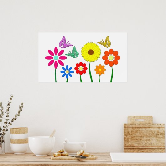 Blumenbild Poster (Küche)