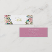 Blumenbilder Florist Skinny Business Cards Mini Visitenkarte (Vorne/Hinten)
