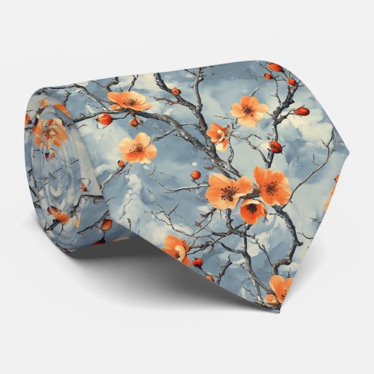 Blumenbilder in blau krawatte (Gerollt)