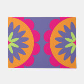 Blumenbilder in orangen und rosa fußmatte (Vorderseite)