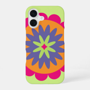 Blumenbilder in orangen und rosa iPhone 16 hülle