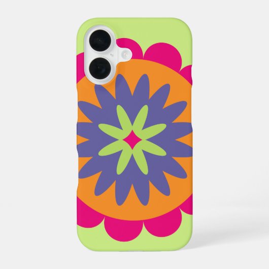 Blumenbilder in orangen und rosa iPhone 16 hülle (Rückseite)
