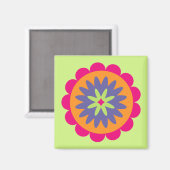 Blumenbilder in orangen und rosa magnet (Vorderseite/Rückseite)